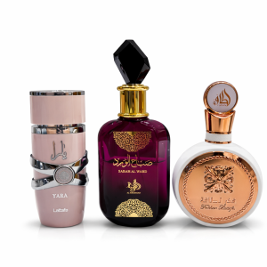 COMBO DE DECANTS: YARA + SABAH + FAKAR ROSÉ 5ml e 10ml