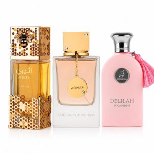 COMBO DE DECANTS: ATHEERI + CLUB DE NUIT WOMAN + DELILAH 5ML e 10ML