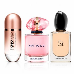 COMBO DE DECANTS: MY WAY NÉCTAR GIORGIO ARMANI + SÌ GIORGIO ARMANI + 212 VIP ROSE